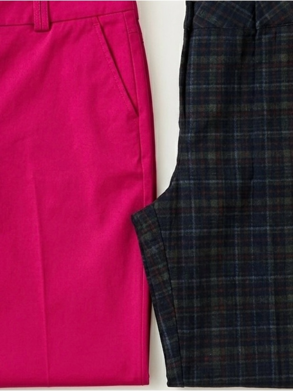 Ricki’s Size 8 Pant Lot (2 Pair) Slant Pocket Slim Pink & Plaid - Picture 9 of 10